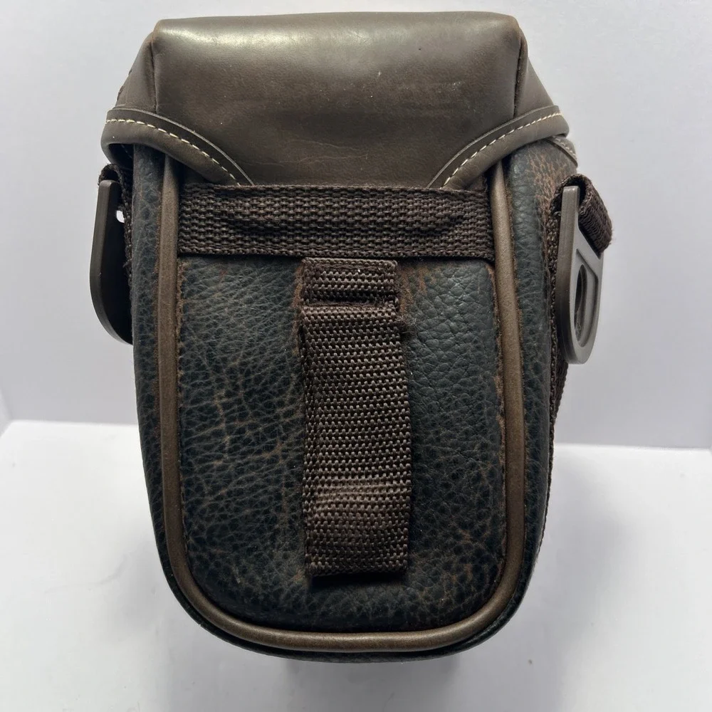 Walt Disney Animal Kingdom Authentic Brown Leather Camera Bag, No Shoulder Strap